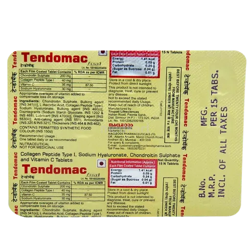 tendomac tablet 15's